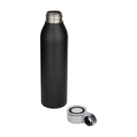 Borraccia in acciaio inox riciclato con manico rotondo 650ml color nero seconda vista