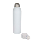 Borraccia in acciaio inox riciclato con manico rotondo 650ml color bianco seconda vista
