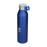 Borraccia in acciaio inox riciclato con manico rotondo 650ml color blu reale