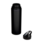 Borraccia in acciaio inox riciclato a parete singola 800ml color nero seconda vista