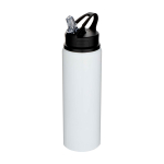 Borraccia in acciaio inox riciclato a parete singola 800ml color bianco