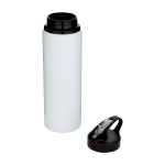 Borraccia in acciaio inox riciclato a parete singola 800ml color bianco seconda vista