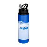 Borraccia in acciaio inox riciclato a parete singola 800ml color blu reale