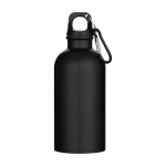 Borraccia in acciaio inox riciclato opaca a parete singola 400ml color nero seconda vista frontale