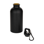 Borraccia in acciaio inox riciclato opaca a parete singola 400ml color nero seconda vista