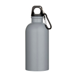 Borraccia in acciaio inox riciclato opaca a parete singola 400ml color grigio seconda vista frontale