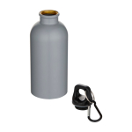 Borraccia in acciaio inox riciclato opaca a parete singola 400ml color grigio seconda vista