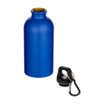 Borraccia in acciaio inox riciclato opaca a parete singola 400ml color blu reale seconda vista
