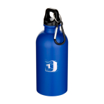 Borraccia in acciaio inox riciclato opaca a parete singola 400ml color blu reale vista con stampa tampografica