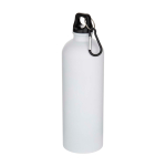 Borraccia in acciaio inox riciclato opaca con moschettone 750ml color bianco