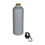 Borraccia in acciaio inox riciclato opaca con moschettone 750ml color grigio seconda vista