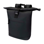 Zaino arrotolabile in pelle sintetica impermeabile per PC 15” color nero