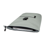 Zaino arrotolabile in pelle sintetica impermeabile per PC 15” color grigio seconda vista