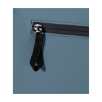 Zaino arrotolabile in pelle sintetica impermeabile per PC 15” color azzurro ciano vista dettaglio 1