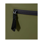 Zaino arrotolabile in pelle sintetica impermeabile per PC 15” color verde scuro vista dettaglio 1