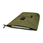 Zaino arrotolabile in pelle sintetica impermeabile per PC 15” color verde scuro seconda vista