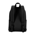 Zaino urbano ecologico e idrorepellente 16L per PC 14” color nero seconda vista posteriore