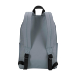 Zaino urbano ecologico e idrorepellente 16L per PC 14” color grigio seconda vista posteriore