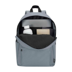 Zaino urbano ecologico e idrorepellente 16L per PC 14” color grigio seconda vista