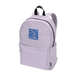 Zaino urbano ecologico e idrorepellente 16L per PC 14” color lilla vista con stampa in transfer