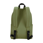 Zaino urbano ecologico e idrorepellente 16L per PC 14” color verde oliva seconda vista posteriore