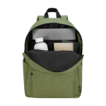 Zaino urbano ecologico e idrorepellente 16L per PC 14” color verde oliva seconda vista