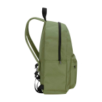Zaino urbano ecologico e idrorepellente 16L per PC 14” color verde oliva vista laterale