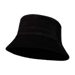 Cappello da pescatore in velluto riciclato e cotone 280 g/m2 color nero