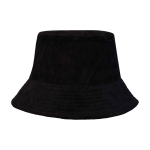 Cappello da pescatore in velluto riciclato e cotone 280 g/m2 color nero seconda vista posteriore