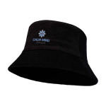Cappello da pescatore in velluto riciclato e cotone 280 g/m2 color nero