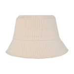 Cappello da pescatore in velluto riciclato e cotone 280 g/m2 color sabbia seconda vista posteriore