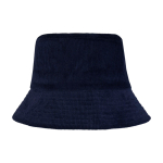 Cappello da pescatore in velluto riciclato e cotone 280 g/m2 color blu mare seconda vista posteriore