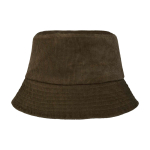 Cappello da pescatore in velluto riciclato e cotone 280 g/m2 color verde scuro seconda vista frontale