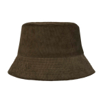 Cappello da pescatore in velluto riciclato e cotone 280 g/m2 color verde scuro seconda vista posteriore