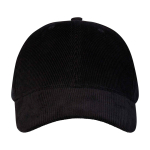 Cappellino versatile in velluto riciclato a 6 pannelli 280 g/m2 color nero seconda vista frontale