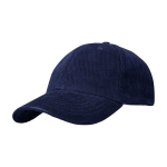 Cappellino versatile in velluto riciclato a 6 pannelli 280 g/m2 color blu mare
