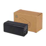 Powerbank ideale per portatile in alluminio riciclato 20.000 mAh color nero