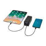 Powerbank ideale per portatile in alluminio riciclato 20.000 mAh color nero quarta vista