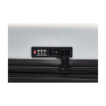 Trolley espandibile in plastica riciclata resistente agli urti color argento vista dettaglio 1