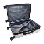 Trolley espandibile in plastica riciclata resistente agli urti color argento seconda vista