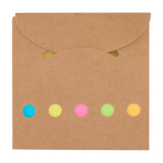 Mini blocco da 125 note adesive piccole colorate e 25 grandi color naturale seconda vista frontale