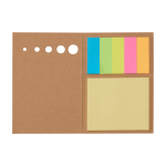 Segnalibro in legno con note adesive piccole e grandi color naturale seconda vista