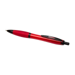 Penna in plastica riciclata con dettagli neri inchiostro nero color rosso seconda vista