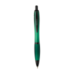 Penna in plastica riciclata con dettagli neri inchiostro nero color verde