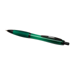 Penna in plastica riciclata con dettagli neri inchiostro nero color verde seconda vista