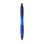Penna in plastica riciclata con dettagli neri inchiostro nero color blu reale