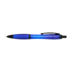Penna in plastica riciclata con dettagli neri inchiostro nero color blu reale