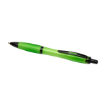 Penna in plastica riciclata con dettagli neri inchiostro nero color lime seconda vista