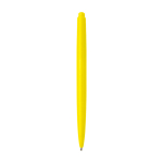 Penna in plastica riciclata design minimalista inchiostro blu color giallo seconda vista posteriore