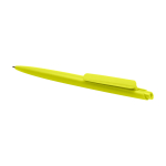 Penna in plastica riciclata design minimalista inchiostro blu color lime seconda vista
